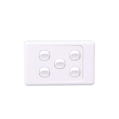 China Bulk Residential and General Purpose Wholesale 5 Gang 2 Way 10amp Wall Switches Extension Socket for sale