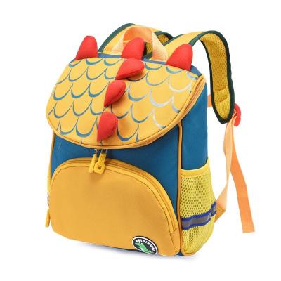 China Waterproof Custom Children's Backpack Boys Dinosaur Graffiti Print Schoolbag for sale