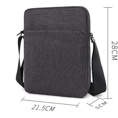 China New designer nylon shoulder bag business triangle canvas messenger computer bags with custom logo for sale