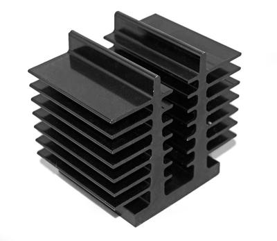 China Heatsink custom anodized aluminum extrusion profile, post process machining extrusion service. for sale