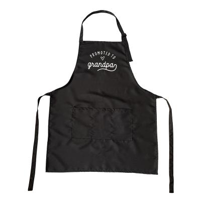 China Custom Logo and Sleeveless Apron Design Twill Polyester Promotion Gift Aprons for Father's Day Chef Pinafore for sale