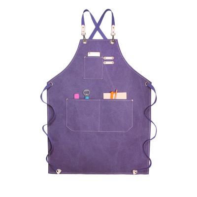 China Canvas Fashion Design Canvas Artist Apron With Pockets For Unisex Adult Painting Aprons for sale