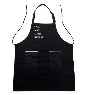 China Custom Cotton Screen Printing Logo Adjustable 100% Cotton Twill Father's Day Gift Bib Aprons for sale