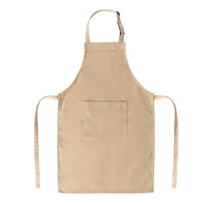 China Polyester Cotton Polyester Women Cooking Apron Adult Painting Apron With Adjustable Neck Strap for sale