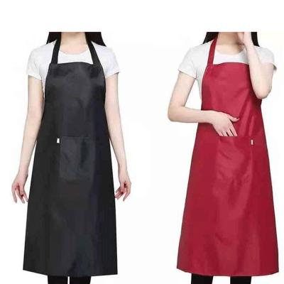 China Good Quality Noble Red Wine Vinyl Waterproof Rubber Apron For Women And Dog Grooming for sale