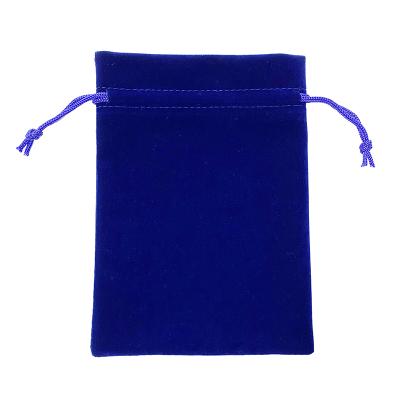 China Recyclable 5x7inch Velvet Makeup Pouches High Quality RoyalBlue Velvet Cosmetics Bags In Stock for sale