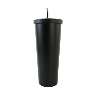 China Disposable Large Capacity Portable Stainless Steel Straw Cup Vacuum Coffee Cup Home And Outdoor Integrated for sale