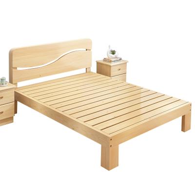 China Storage Bedroom Furniture Luxury Solid Wood Double Bed Frame for sale