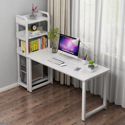 China Morden Modern Commercial Home Office Computer Furniture Corner Durable Laptop Desk Computer Furniture with Hutch and Shelf Metal for sale