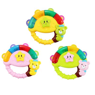 China Toy Hot Sale Plastic Small Cute Cartoon Bell Music Baby Rattle Toys for sale