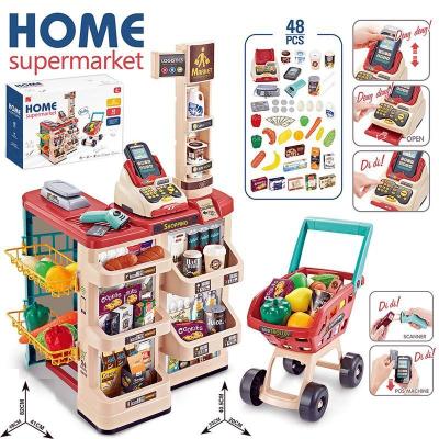 China Plastic Shopping Food Supermarket Toy Children Food Play Supermarket Toy Educational Lightweight Set for sale