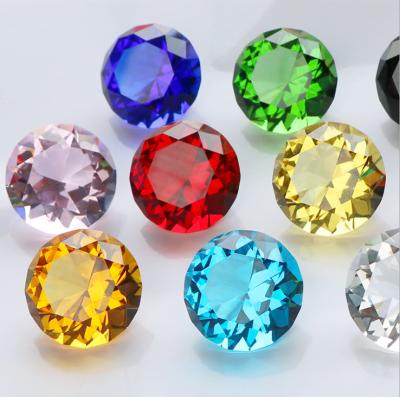 China Europe people open 60mm various color decoration diamond rhinestone crystal paperweight for sale