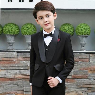 China ENGLAND STYLE One Button 2020 Black Child Designer Handsome Boy Wedding Suit Boys Garment Suit Set for sale