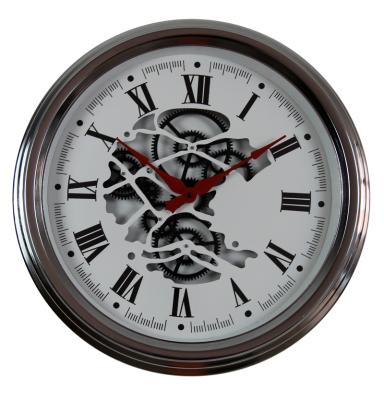 China CLASSIC hot direct mechanical moving wall clock antique factory sale decorative American gear for sale