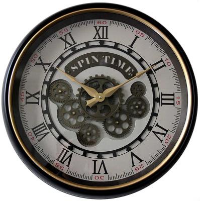 China Factory Good Price Antique Vintage Wall Clock China Style Gear Living Room Mobile COG Clocks for sale