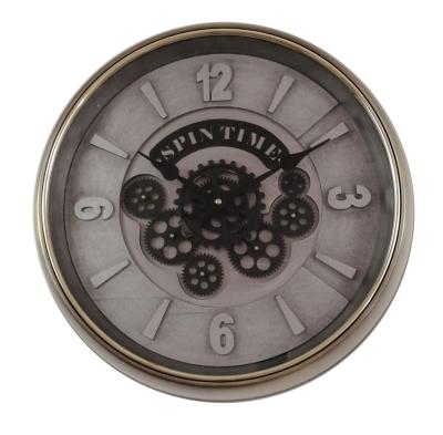 China CLASSIC hot direct factory sale steampunk TOOTH clock metal moving gear wall vintage rack for sale