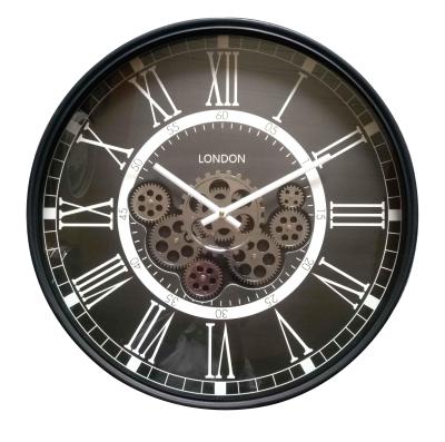 China Factory Decoration CLASSIC Hot Tour Clock Speed ​​Roman Numeral Home COG Clocks Black for sale