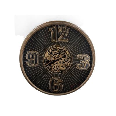 China Factory Good Price Factory Good Price Creative Exclusive TOOTH Metal Clock Moving Black Gold Luxury Clocks for sale