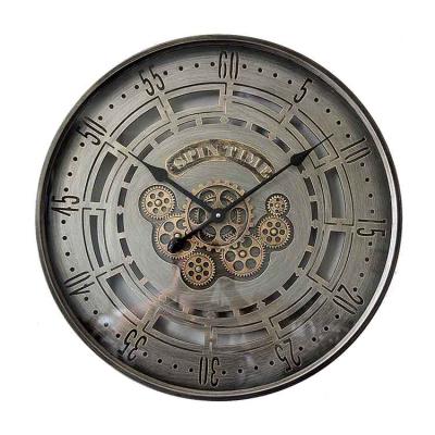 China New Antique Style Design Round Speed ​​Clock Roman Numerals Custom Home Decor Wall Clock for sale