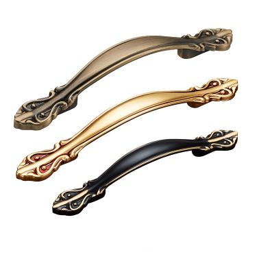 China EU Drop Shipping Brass Interior Door Handle Bedroom Drawer Dresser Pulls Door Window Handles Knobs Furniture Accessories Handles for sale