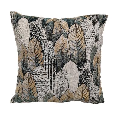 China Factory supplier PORTABLE custom high quality luxury style jacquard leaf printed home decor cushion for wholesale for sale