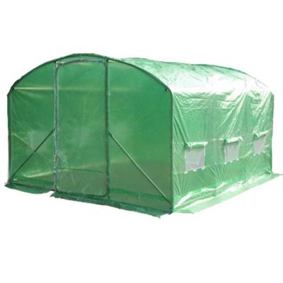 China Easily Assembled Size Quality Pe Mesh Fabric Tunnelpolytunnel Greenhouse Hoops UV Protected Green Tunnel for sale