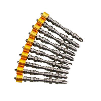 China S2 Material PH2 65mm Dual Heads Magnetic Screwdriver Bit With Metal Magnetic Ring for sale