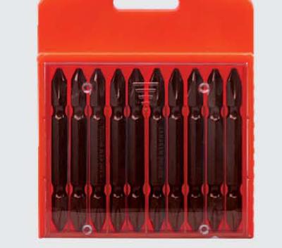 China Red Color Precision Screwdriver Bits Double Ends Phillips 1/4'' Drill Bits PH2 Hand Tool Sets for sale