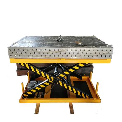 China Hotels Heavy Duty Stationary Hydraulic Electric Scissor Platform Lift Table for sale