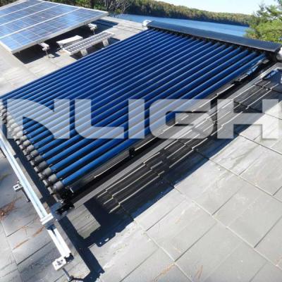 China Aluminum solar water heater villa roof pressure copper header collector (SRCC, Solar Keymark and ISO) for sale