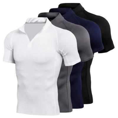 China Hot Sale Men's Fitness T-shirt Workout Men's Gym Breathable Clothing Training Shirt for sale