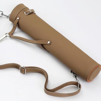 China Durable Archery Quake Double Function Leather Diagonal Back Hip Quake Portable Diagonal Hook Quake for sale