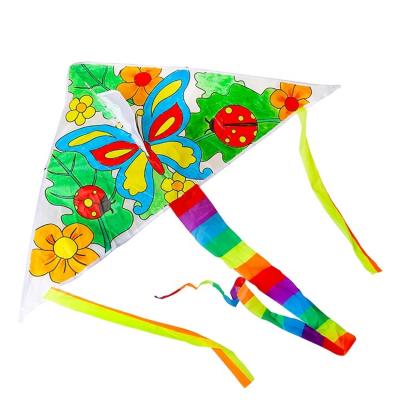 China Polyester Kids Drawing DIY Handmade Kite for sale