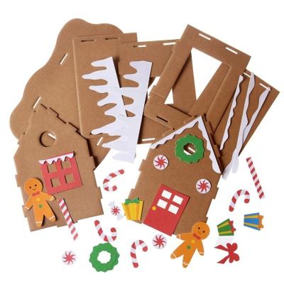 China China Corraguted Card Craft House Christmas House Paper Craft Kit for sale