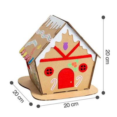 China CU5423 Cardboard handmade papercard diy craft kit for kids christmas craft diy kit for sale