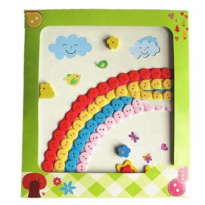 China China 2 Hole Bright DIY Crafts Kids Toys Color Button Paintings for sale