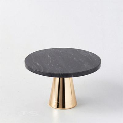 China High Quality Viable Designer Round Cake Stand Marble Restaurant Pizza Salad Tray for sale