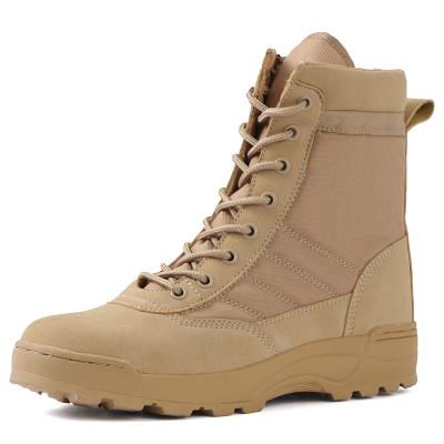 China 2021 New Style Men's Tactical Anti-Kick Outdoor Anti-Kick Cushioning Combat Boots Combat Boots Outdoor High Top Army Raising Boots for sale