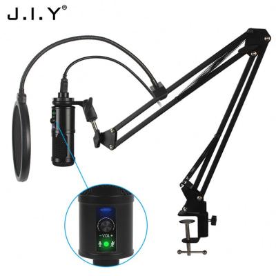 China USB Microphone BM-65 Condenser Mic Streaming Recording USB Cable Computer Microphone with Scissor Arm Stand for sale