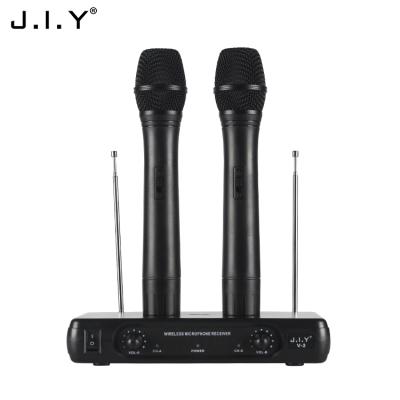 China J.I.Y V2 Microphone Handheld Wireless Microphone Professional VHF KTV Condenser For Stage Karaoke Amplifier Handheld Microphone for sale