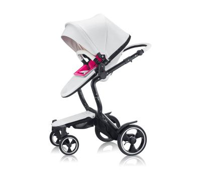 China Multi-function New Baby Walker Multifunction Hot Selling Purpose Leather Baby Carriage New Model 3 In Space Pink Black 1 Business White Children Gifts Travel for sale