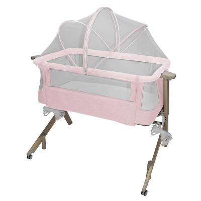 China High Quality Wholesale Price Grade Grade Baby Kids Cribs Solid Wood Mobile Sleeper for sale