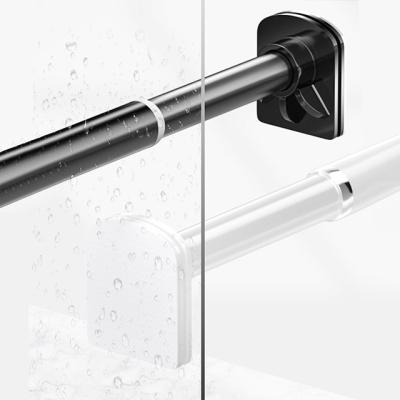 China Stocked No Strong Adjustable Telescopic Rod Curtain Rod Bathroom Apparel Portable Shower Curtain Rod for sale