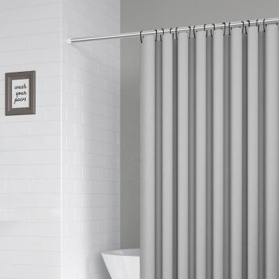 China Easy Punch Free Telescopic Rod Stainless Steel Clothes Drying Rail Bathroom Shower Curtain Rod Curtain Economic Hanging Pole for sale