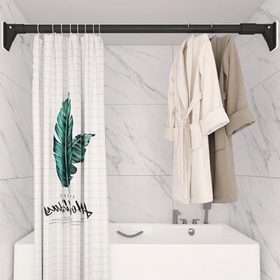 China Modern Multifunction Adjustable Stretch Adjustable Stainless Steel Tension Door Bathroom Shower Curtain Rod for sale