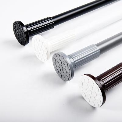 China CLASSIC Bathroom Shower Curtain Rust-Resistant Extendable Spring Loaded Pole Set Custom Telescopic Clothes Rod Extension Curtain Rod Set for sale