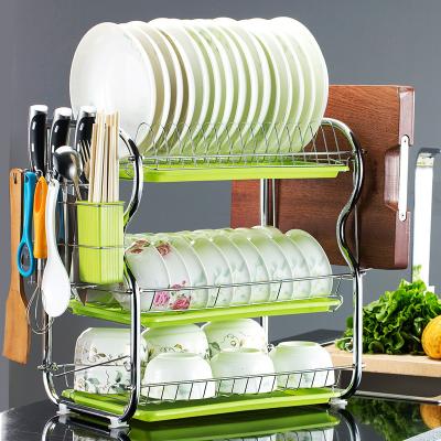 China Sustainable Buffet Organizer Dish Rack Stainless Steel Storage Rack Kitchen Dish Rack Dish Drying Rack for sale