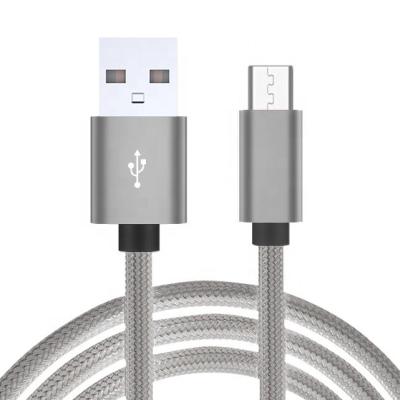 China Hot Sales MP3/MP4 Player 1 Meter 2A Cord USB Cable Charger Nylon Charging Data Cable For Mic/For Type C/For IPhone for sale