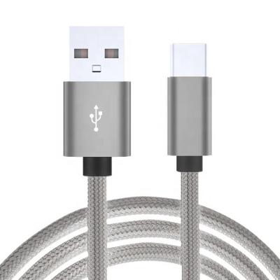 China MP3/MP4 Player 2022 Nylon Cable 2A Cord USB Charger Data Cable Fast Charging Line For Type C for sale