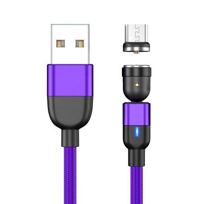 China MP3/MP4 Player In Stock 2.4A USB Magnetic Cable Nylon Braided Fast Charging Cable For iPhone for sale